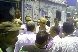 رفع الإشغالات وإزالة الإعلانات بميدان ركن فاروق