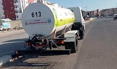 رفع كفاءة منظومة النظافة بشارع عباس العقاد