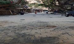 استكمال أعمال تركيب بلاط انترلوك شارع ٦٨