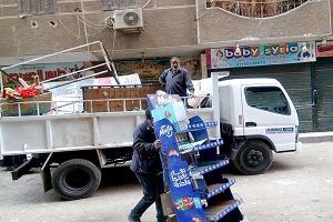 استمرار حملات رفع الإشغالات بمدينة السلام