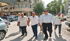 متابعة أعمال مشروع تجديد شبكة الصرف الصحي بنطاق الحي