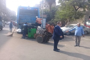 متابعة أعمال النظافة والصيانة بالحي
