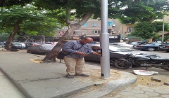 جهود مكثفة لرفع كفاءة الإنارة بالحى