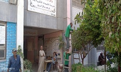 رفع كفاءة المسطحات الخضراء بالحي