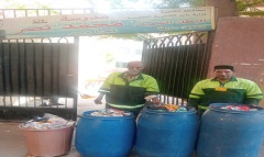 رفع المخلفات من شارع البنهاوي ومدرسة الشرفا