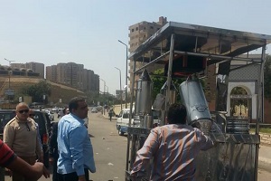 رفع بعض الاشغالات بالحي السادس