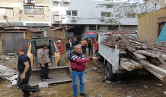 رفع مخلفات مخزن مضبوطات بشارع حجازى