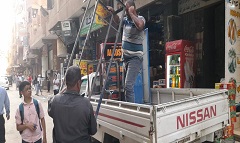 حملات موسعه لرفع الاشغالات بنطاق الحي