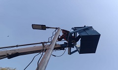 رفع كفاءة منظومة الإنارة بمساكن رملة بولاق