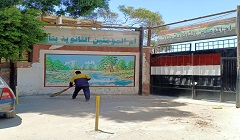 حملات نظافة ورفع الاشغالات بمحيط المدارس بنطاق الحي