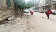 متابعة أعمال النظافة بنطاق الحي 