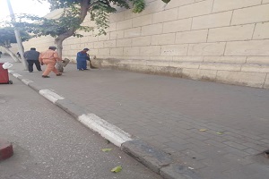 رفع كفاءة وتجريد شوارع الحي