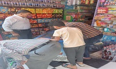 حمله لرفع الاشغالات التى تعوق حركه الطريق