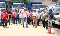 رئيس هيئة النظافة يتفقد المركزية للشؤون الفنية ومجمع جراجات المنطقة الشمالية