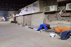إنتهاء دهان بلدورات شارع مشتهر