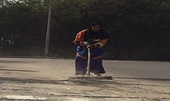 رفع كفاءة منظومة النظافة بشارع الكتيبة