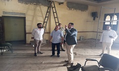 متابعة أعمال أحلال وتجديد دار المناسبات بنطاق الحي  