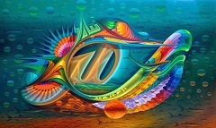 انطلاق معرض «حروف من نور» للفنان محمد طوسون بقاعة الباب