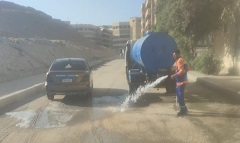 رفع كفاءة منظومة النظافة بشارع الجامعة الصينية