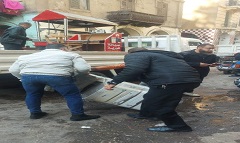 حملة لرفع الاشغالات من منطقة كلوت بك