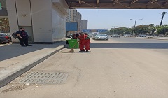 حملة نظافة ورفع الإشغالات ببعض شوارع الحي