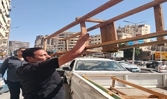 حملة مكبرة لرفع الإشغالات من الشوارع والميادين بالحي