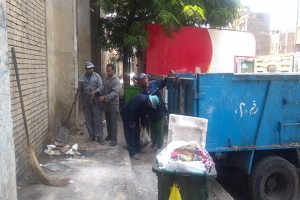 أعمال تجريد ورفع مخلفات بالحي