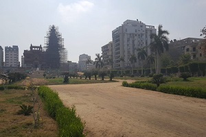 متابعة اعمال الترميم الداخلى والخارجى لقصر البارون