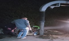 إصلاح ماسورة مياه بشارع صلاح سالم 