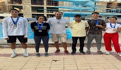 أبطال مركز التنمية الشبابية بالجزيرة يتألقون بسباق التتابع 4×100 في بطولة الزعانف
