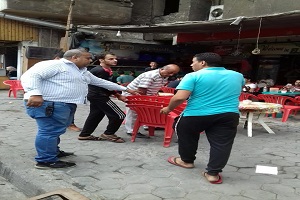 حملة لإزالة الاشغالات والمخالفات بحي الزيتون