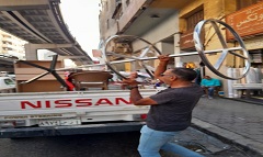 حملة لرفع الإشغالات من شارع بورسعيد