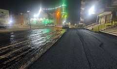 استكمال أعمال الرصف ببعض شوارع الحي