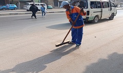 رفع كفاءة منظومة النظافة بمساكن الوادى وتجريد شارع ٦ اكتوبر 