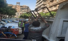 حملة لرفع الإشغالات من شارع منصور بباب اللوق