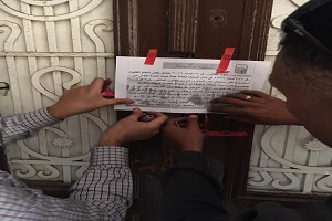 إزالة اشغالات الطريق وغلق محلات بدون ترخيص 
