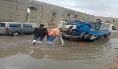 تكثيف المتابعه الميدانيه للتعامل السريع مع سوء الأحوال الجوية