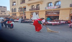 رفع كفاءة منظومة النظافه بالمشهد الحسيني