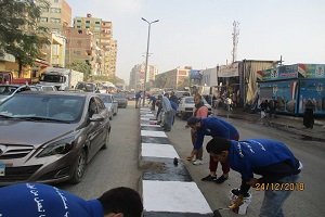 حي دار السلام والمرافق يشنان حملة لإزالة الإشغالات بشارع الفيوم