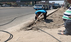 تطوير منظومة الإنارة بطريق الأوتوستراد