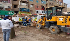 حملة مكبرة لرفع جميع المخالفات والأشغالات والتعديات بميدان اسبيكو