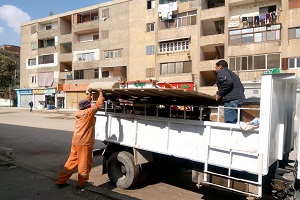 إستمرار حملات رفع الاشغالات بمدينة السلام