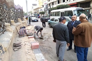 أعمال تركيب بلاط بشارع الجمهورية