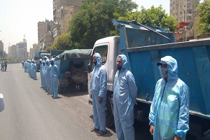 أعمال تطهير وتعقيم بالحي