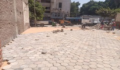 تجهيز ساحة الانتظار بمستشفى أبو الريش