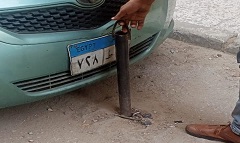 رفع الحواجز الحديدية بشارع الساقية