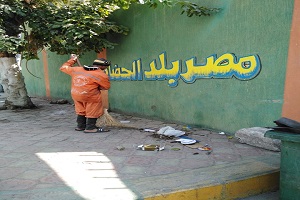 أعمال نظافة ببعض مدارس الحي