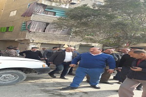 وقف أعمال بناء مخالفة خلال حملة في حي طره