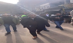 حملة مكبرة لرفع الاشغالات بقيادة رئيس الحي