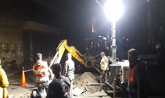 إصلاح ماسورة مياه بشارع الجمهورية